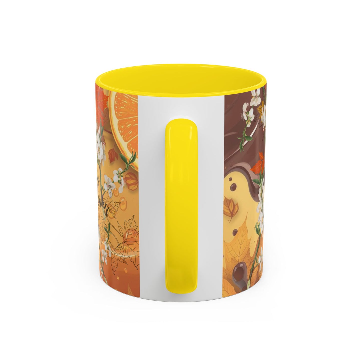 Autumn Citrus Coffee Mug - 'Her Soul Glows Like Autumn Leaves' Accent Ceramic Mug