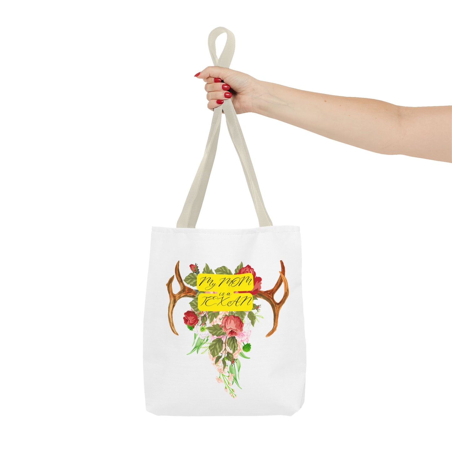 My MOM is a Texan Floral Western Tote Bag - Perfect for Moms Who Love Texas