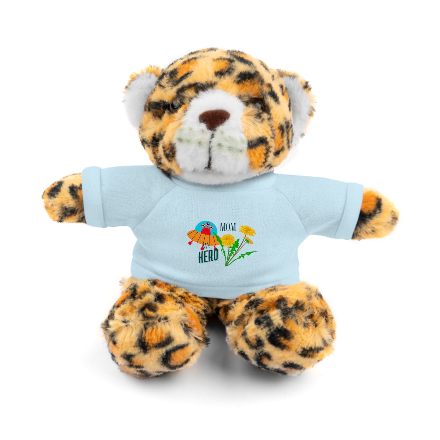 MOM is my Hero Stuffed Animal Tee Bear - Perfect Gift for Kids & Celebrations