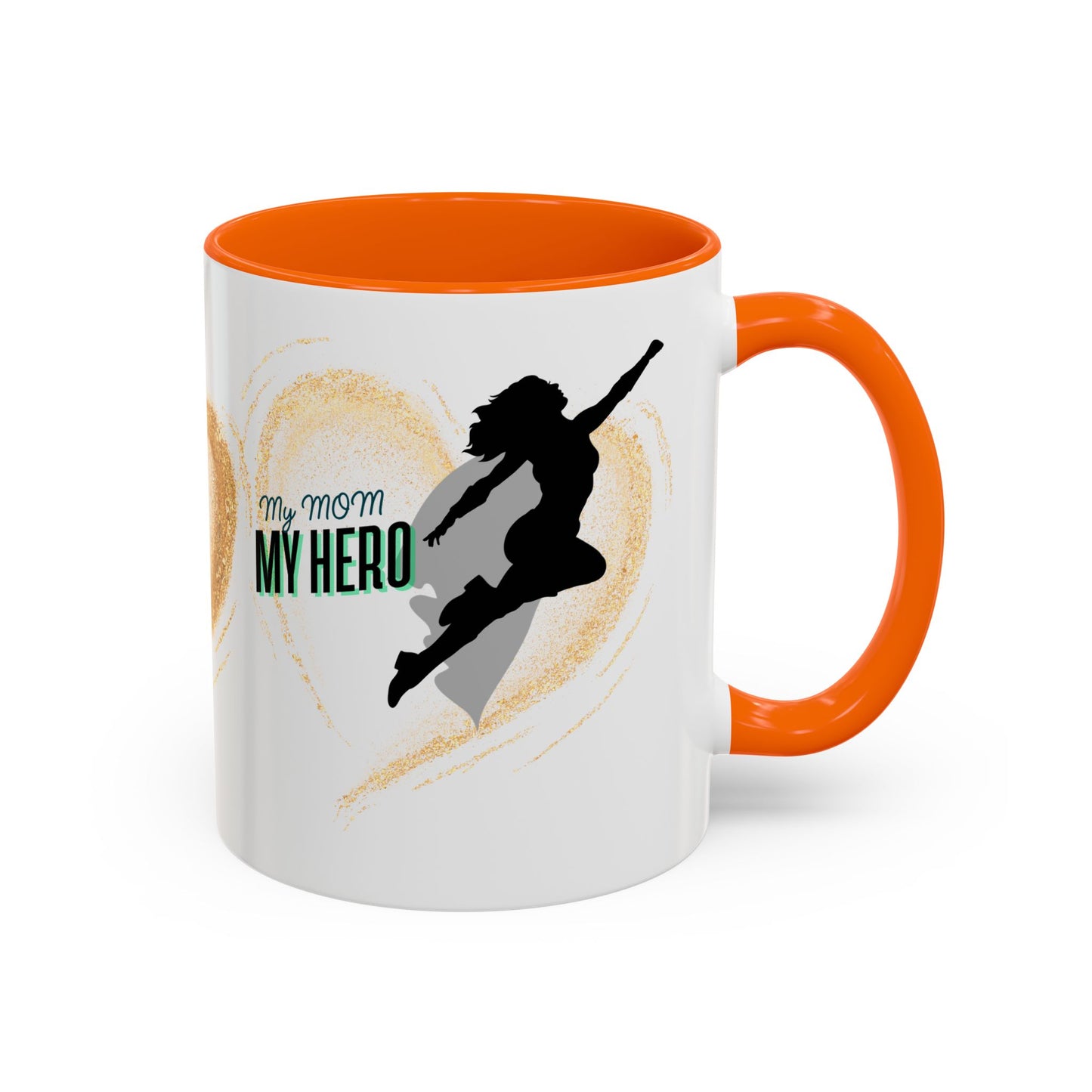 My Hero Mom Accent Coffee Mug - Perfect Gift for Mother's Day or Appreciation