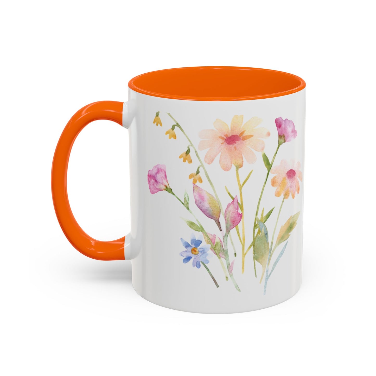 Happy Easter Floral Accent Coffee Mug - Celebrate Spring with Colorful Design