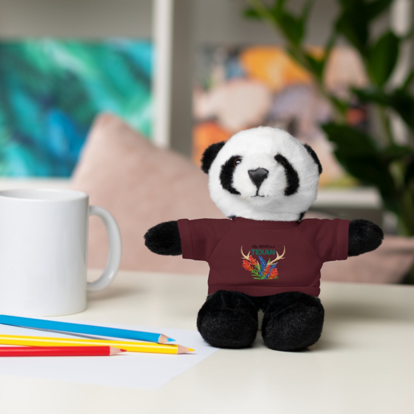Texas MOM-Themed Stuffed Animal with Tee - Perfect Gift for Kids and Collectors