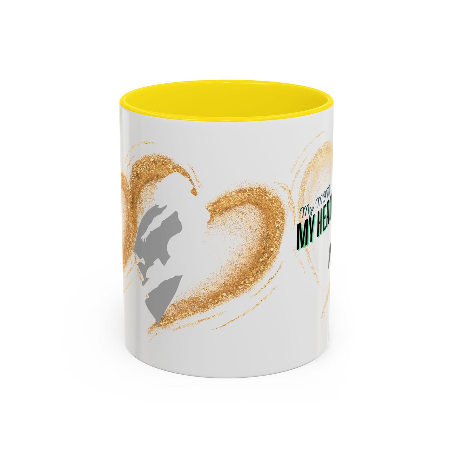 My Hero Mom Accent Coffee Mug - Perfect Gift for Mother's Day or Appreciation