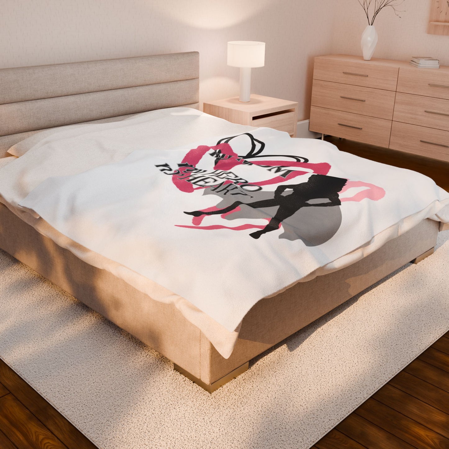 My MOM, My Hero, My Heart Velveteen Plush Blanket - Perfect Gift for Mother's Day