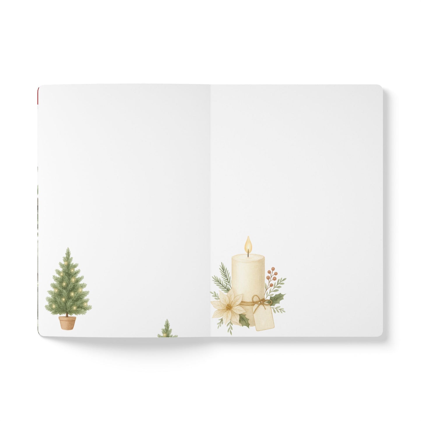 Her Heart Winter Floral Softcover Journal — Romantic Snowy Keepsake Notebook