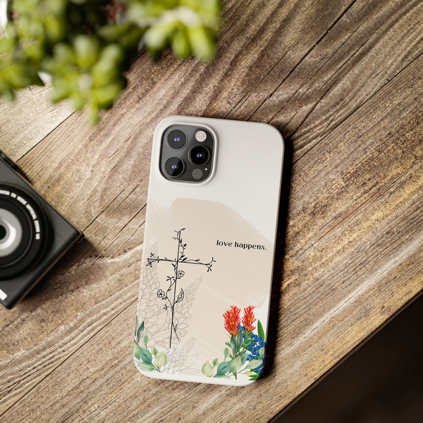 Floral Love Happens Phone Case - Slim Design for Nature Lovers