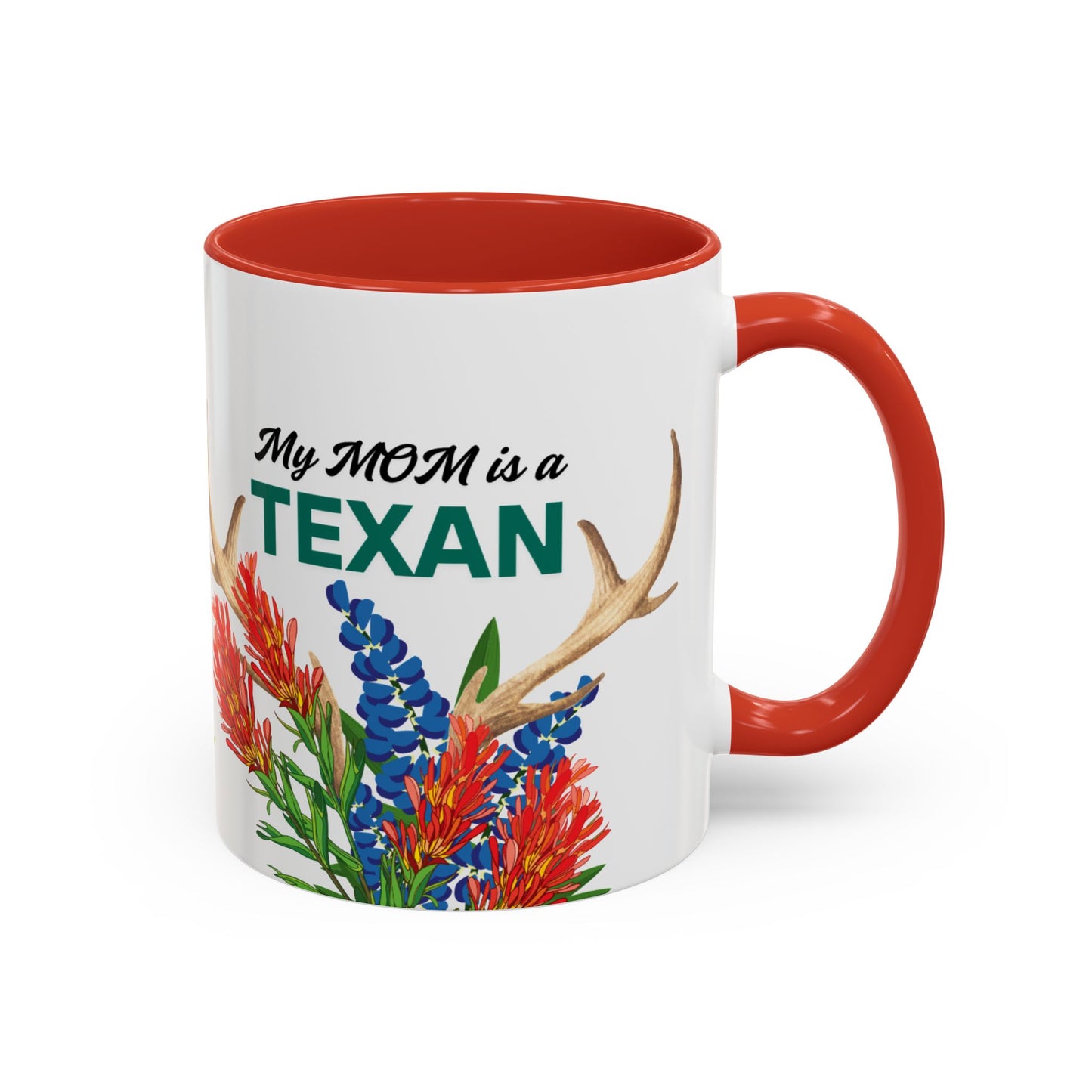 Texas MOM Accent Coffee Mug - Vibrant Floral Design for Mothers Day