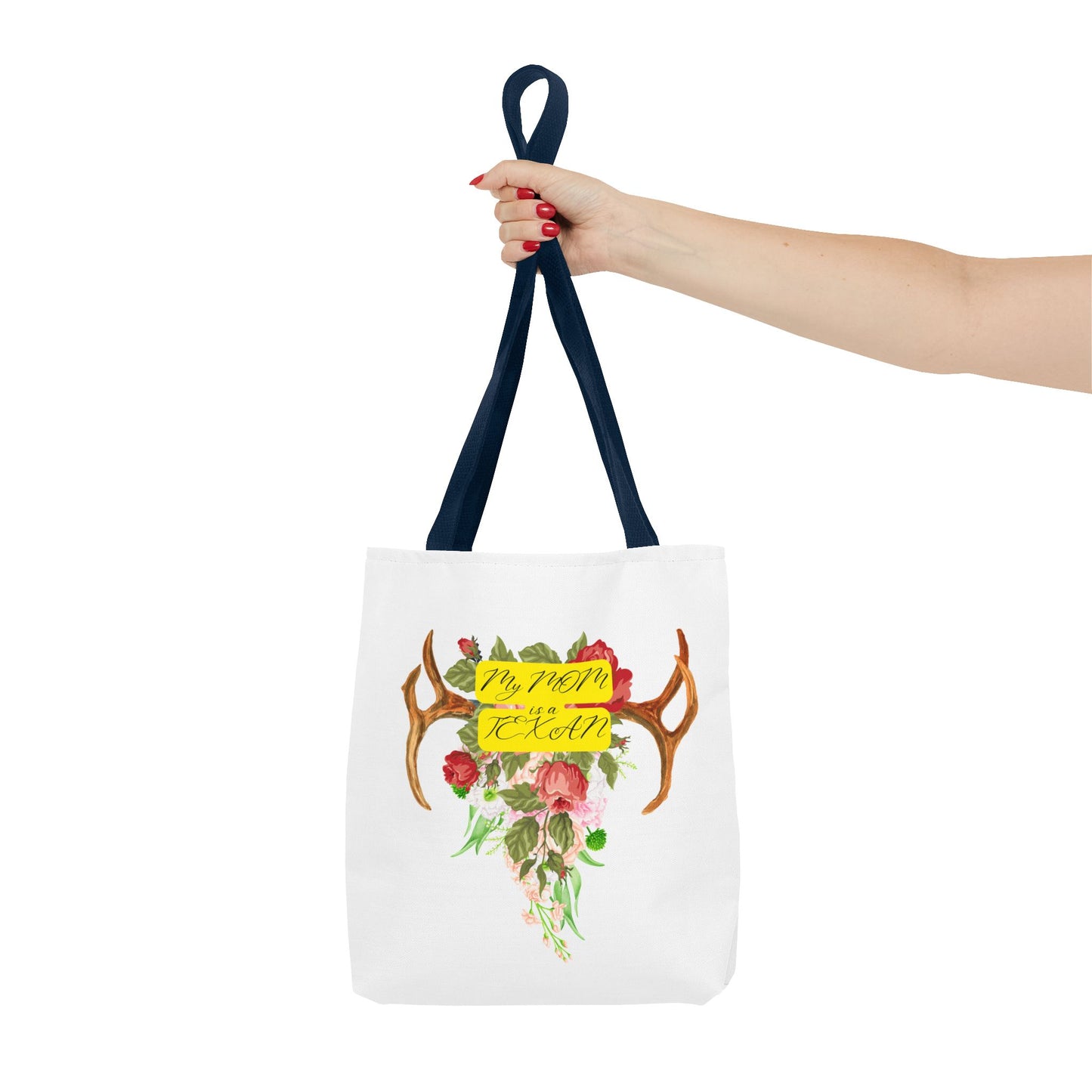 My MOM is a Texan Floral Western Tote Bag - Perfect for Moms Who Love Texas