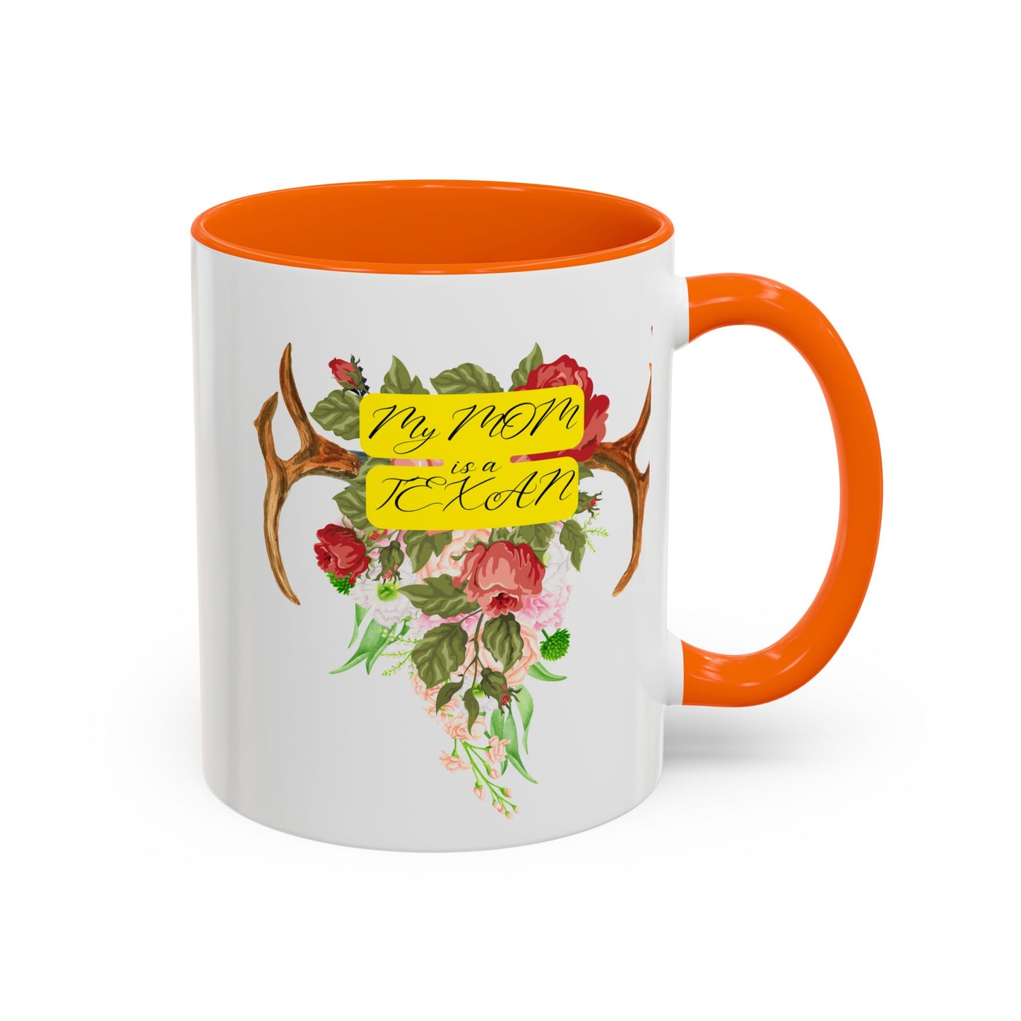My Mom is a Texan Floral Coffee Mug - Perfect Gift for Mother's Day & Texas Lovers