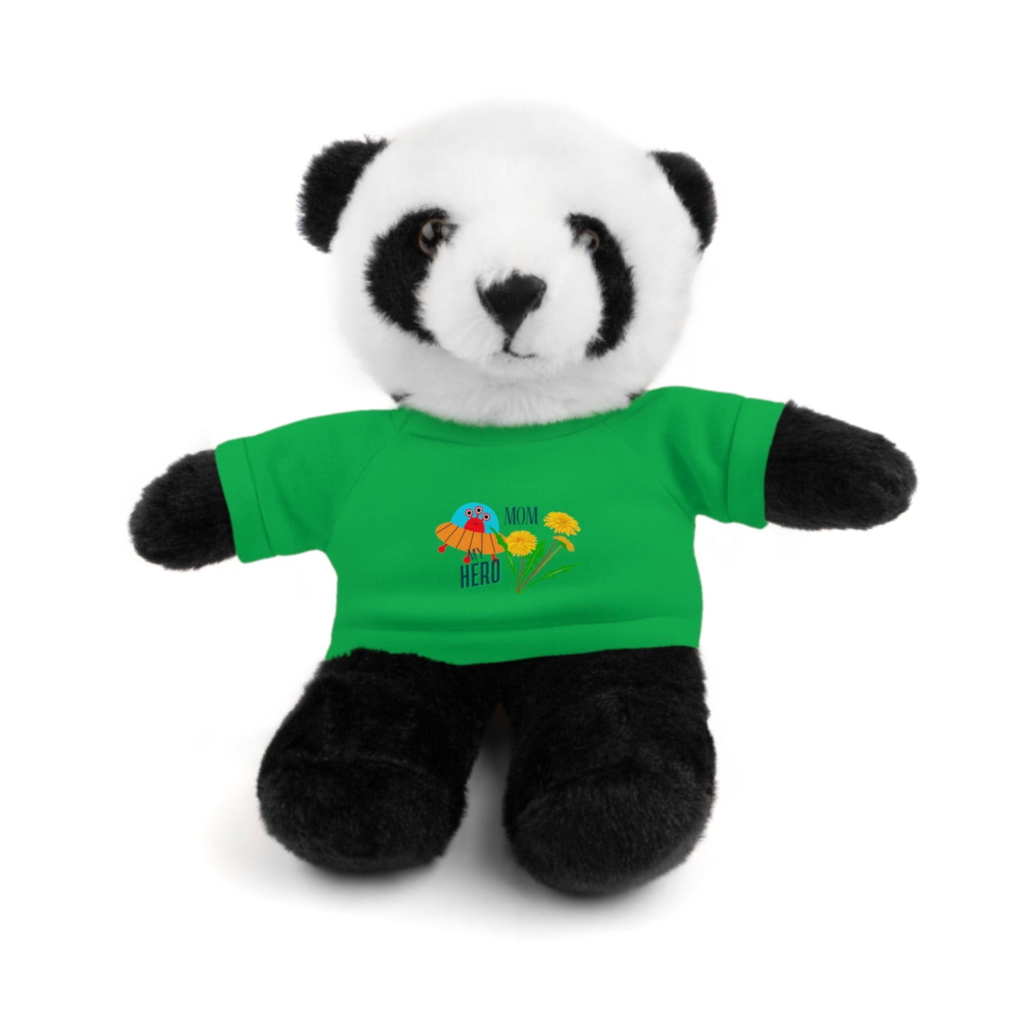 MOM is my Hero Stuffed Animal Tee Bear - Perfect Gift for Kids & Celebrations