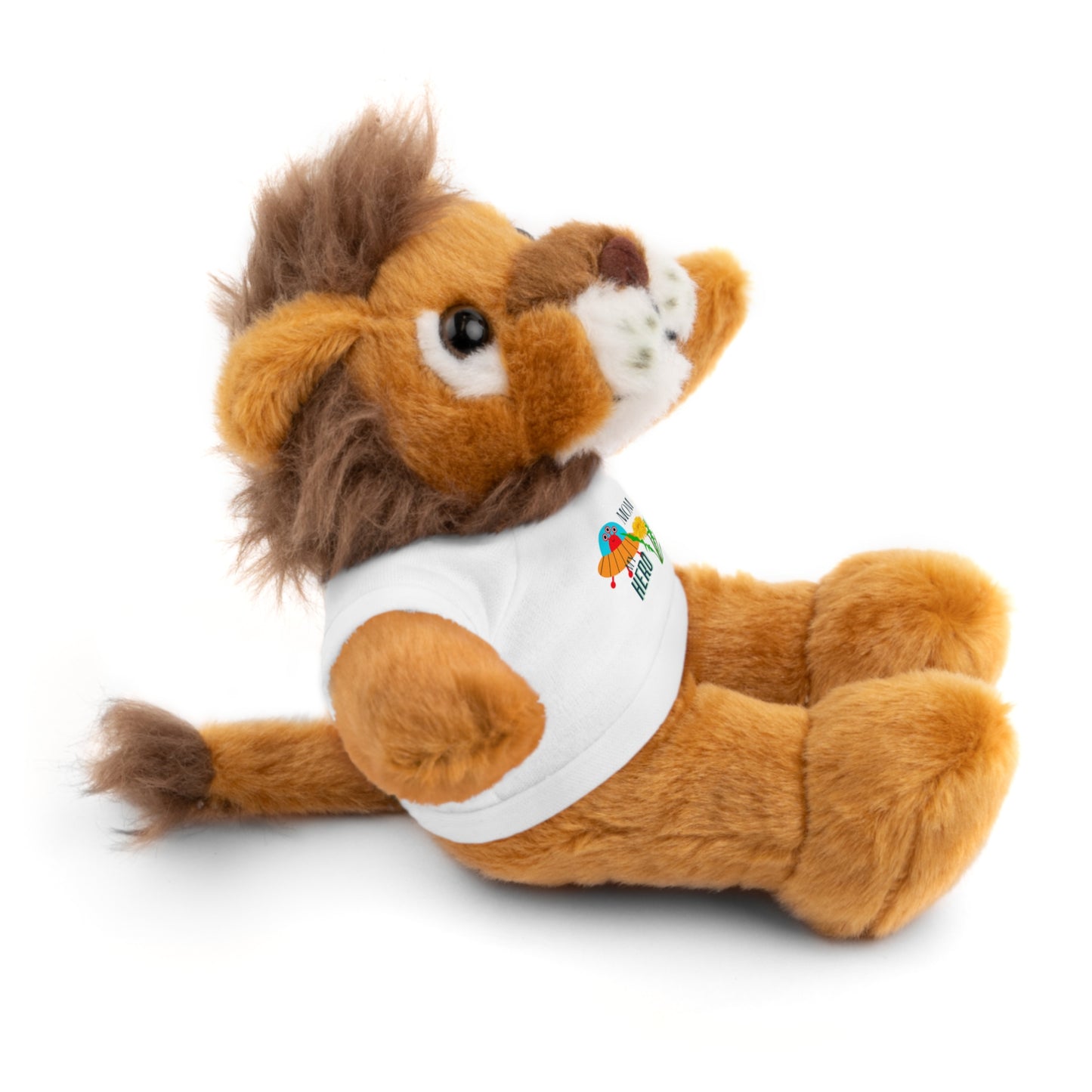 MOM is my Hero Stuffed Animal Tee Bear - Perfect Gift for Kids & Celebrations