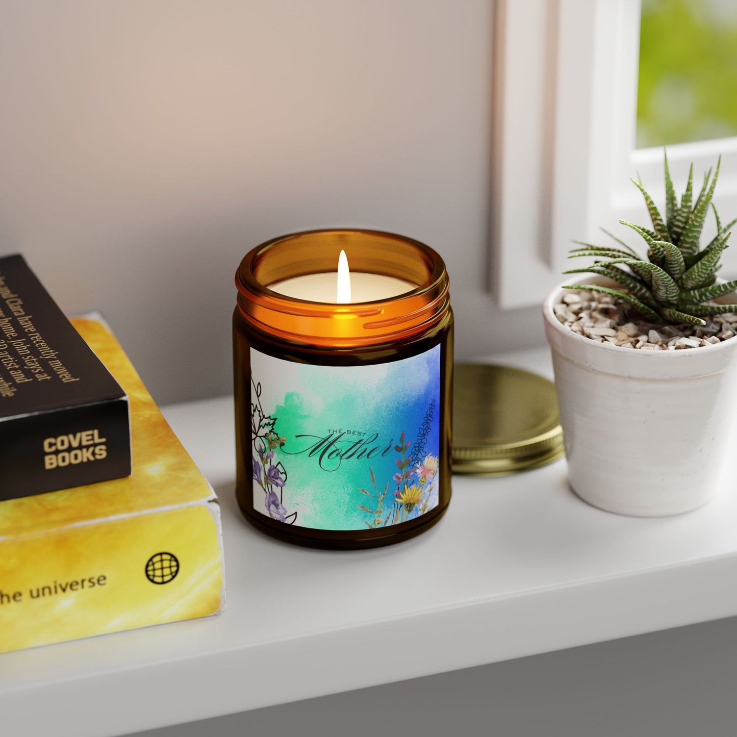 Best Mom Scented Candle - Coconut Apricot Wax (4oz, 9oz)