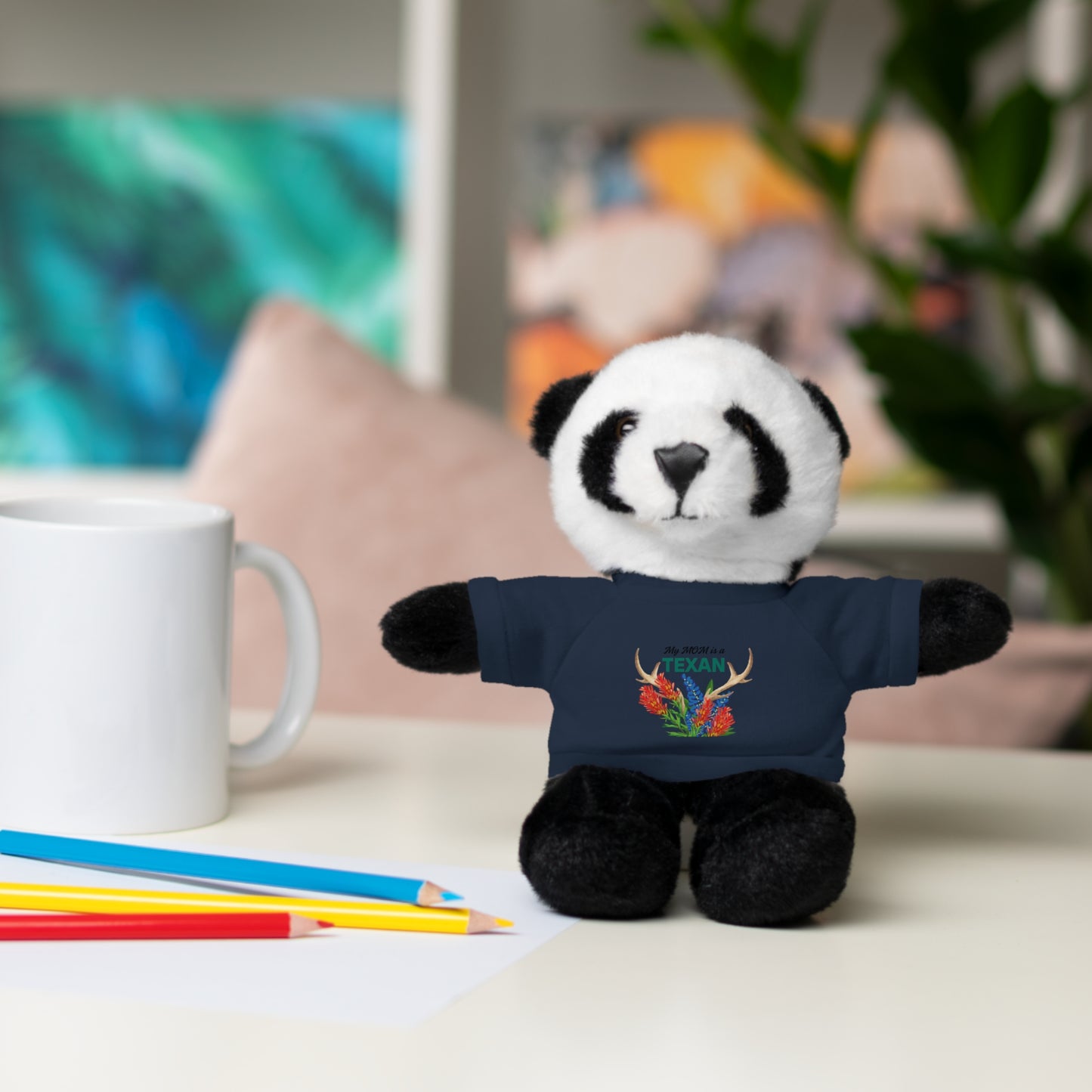 Texas MOM-Themed Stuffed Animal with Tee - Perfect Gift for Kids and Collectors