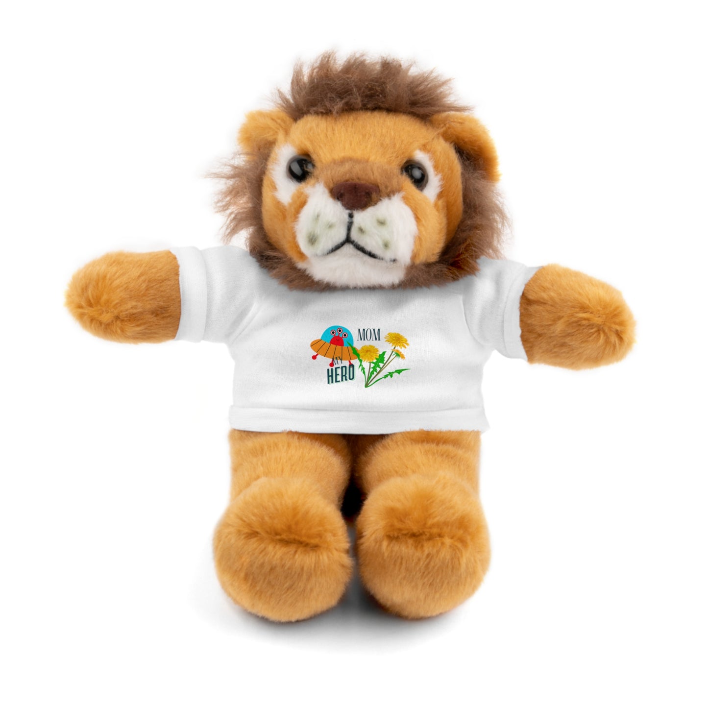 MOM is my Hero Stuffed Animal Tee Bear - Perfect Gift for Kids & Celebrations