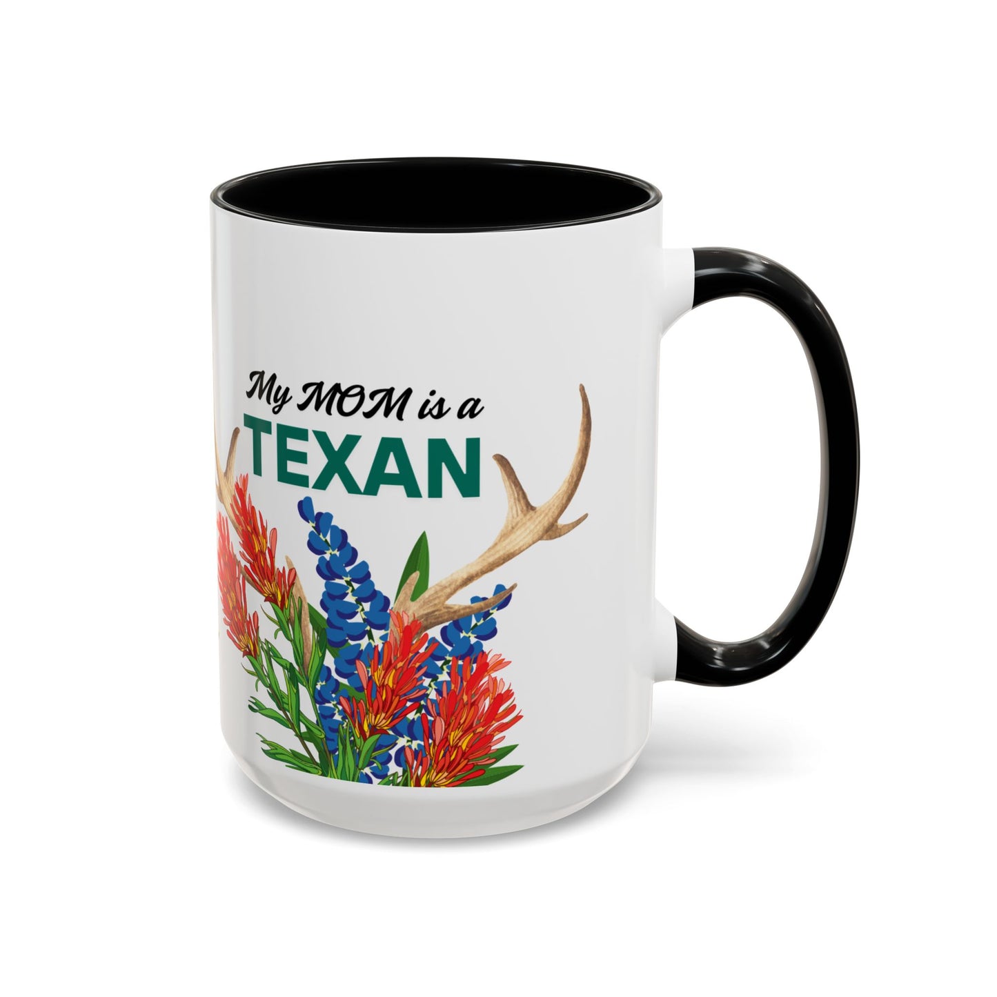 Texas MOM Accent Coffee Mug - Vibrant Floral Design for Mothers Day