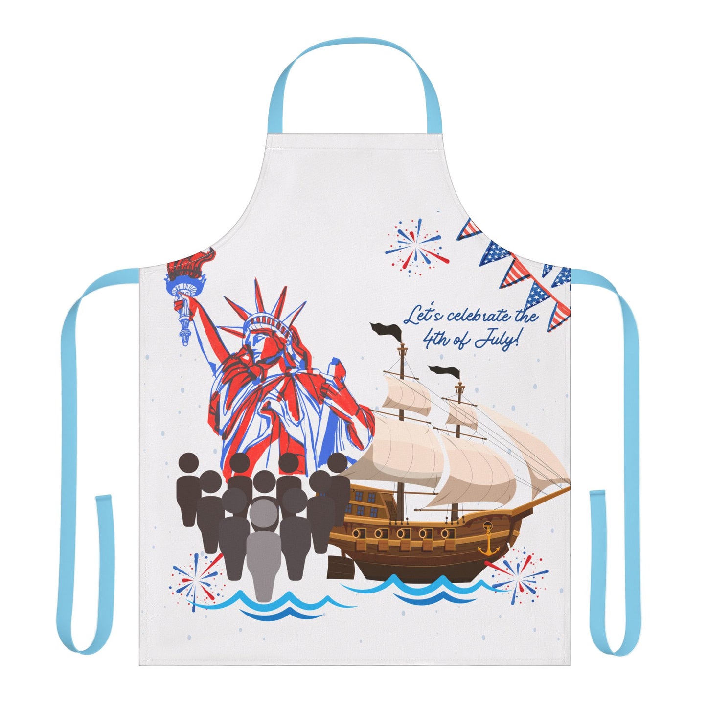 4th of July Apron for July 4th, BBQ, Family Gatherings, Holiday Celebrations, Cooking Lovers