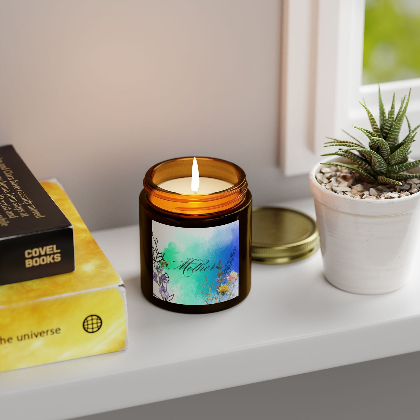 Best Mom Scented Candle - Coconut Apricot Wax (4oz, 9oz)