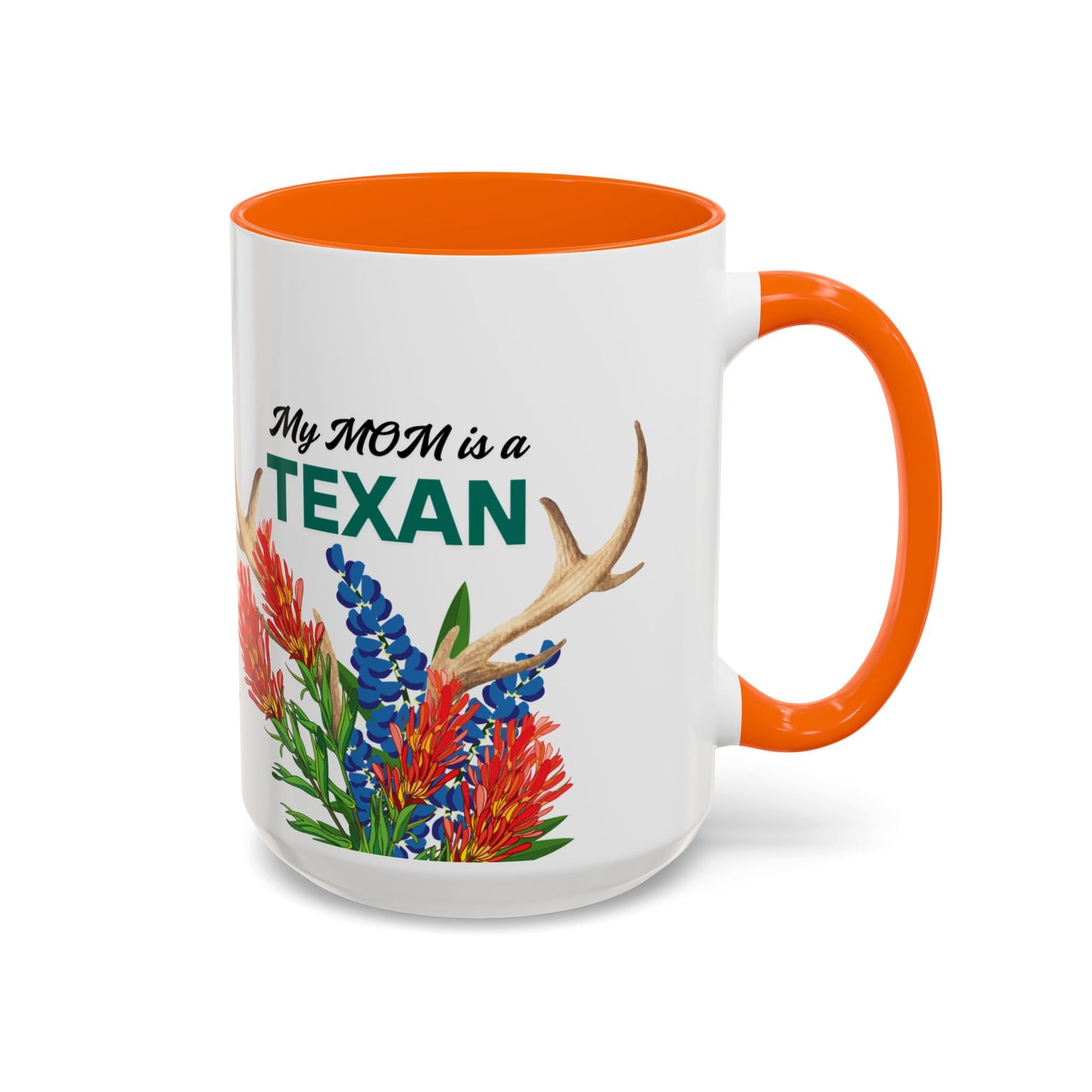 Texas MOM Accent Coffee Mug - Vibrant Floral Design for Mothers Day