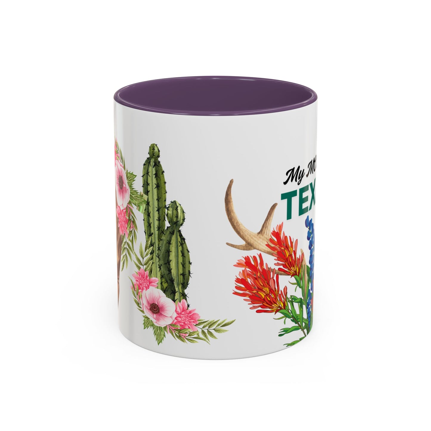 Texas MOM Accent Coffee Mug - Vibrant Floral Design for Mothers Day