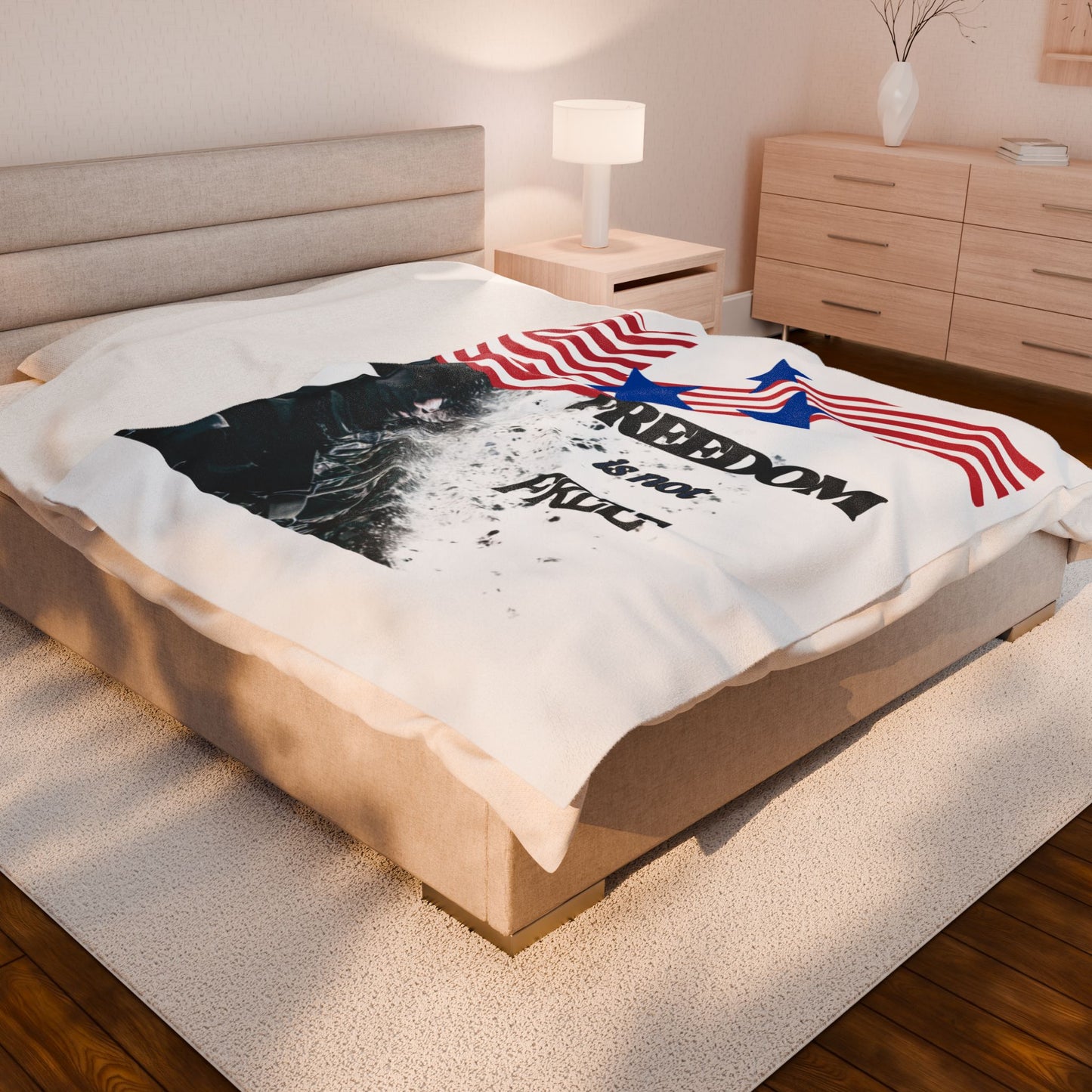 Freedom Is Not Free, Cozy Throw, Military Tribute, Home Decor, Gift for Veterans