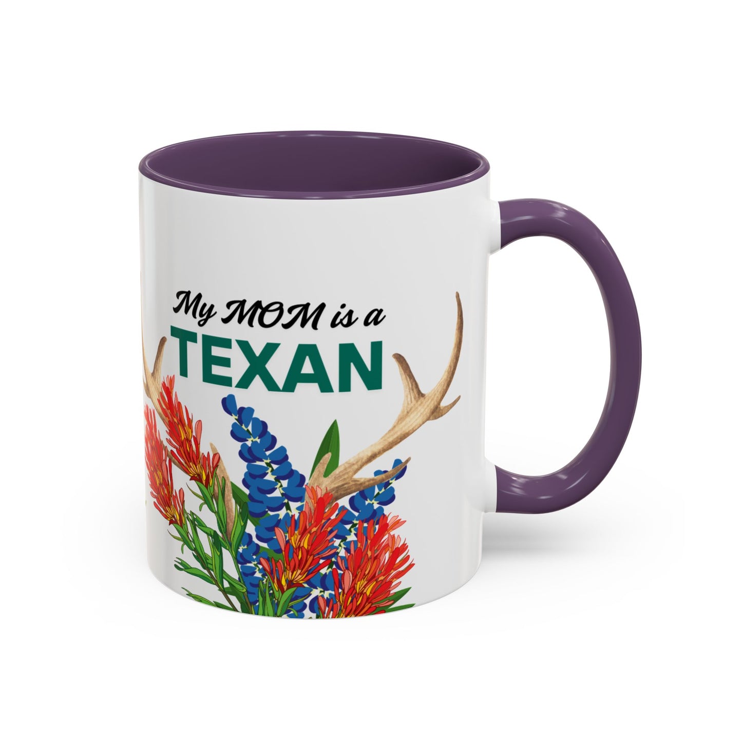Texas MOM Accent Coffee Mug - Vibrant Floral Design for Mothers Day