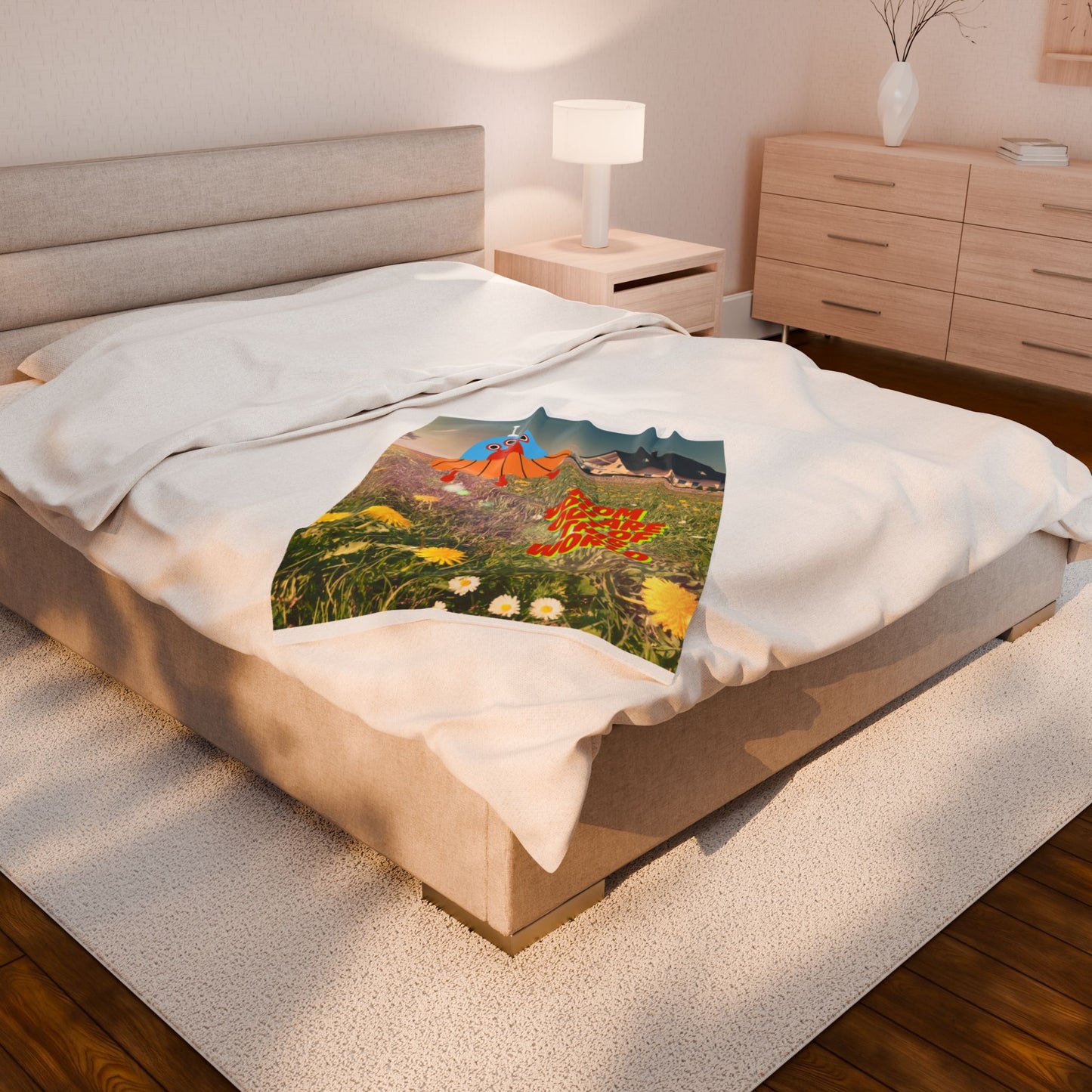 Out of This World Mom Velveteen Plush Blanket - Cozy Gift for Mother's Day & Birthdays
