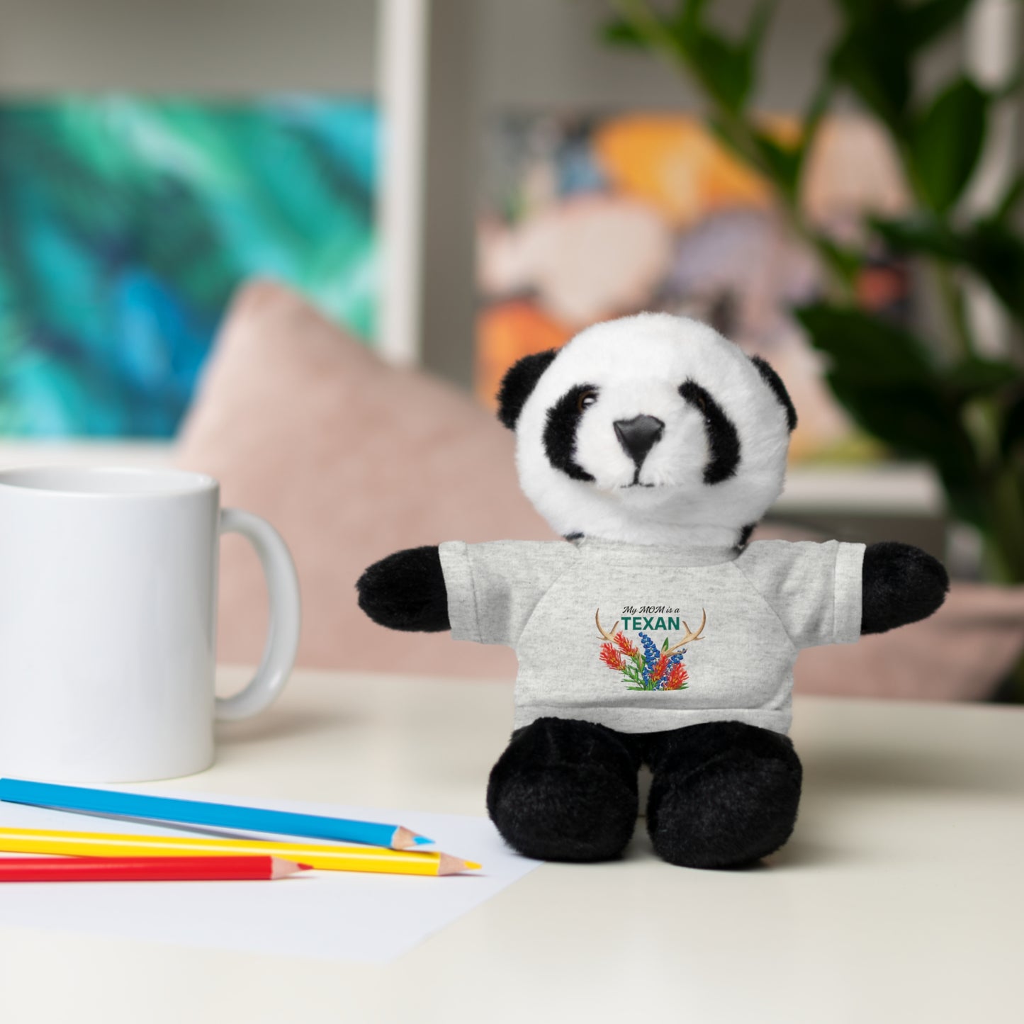 Texas MOM-Themed Stuffed Animal with Tee - Perfect Gift for Kids and Collectors