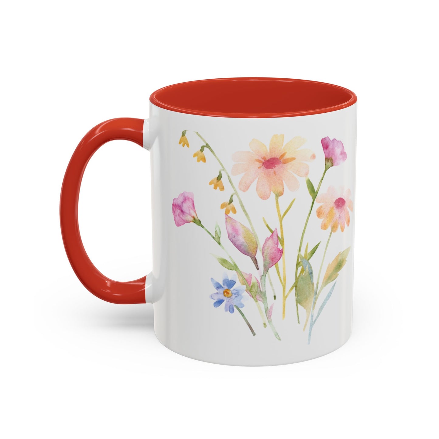 Happy Easter Floral Accent Coffee Mug - Celebrate Spring with Colorful Design