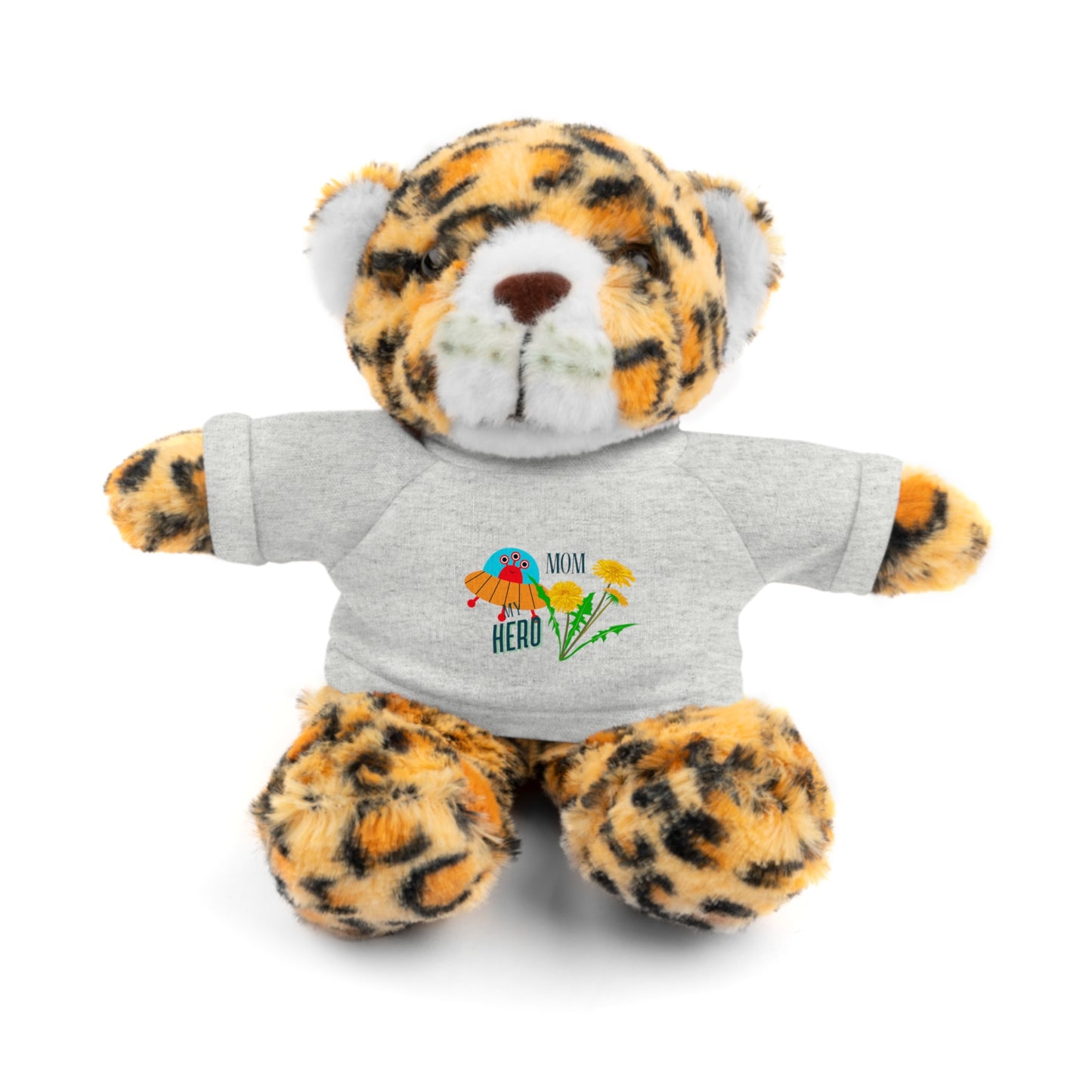 MOM is my Hero Stuffed Animal Tee Bear - Perfect Gift for Kids & Celebrations