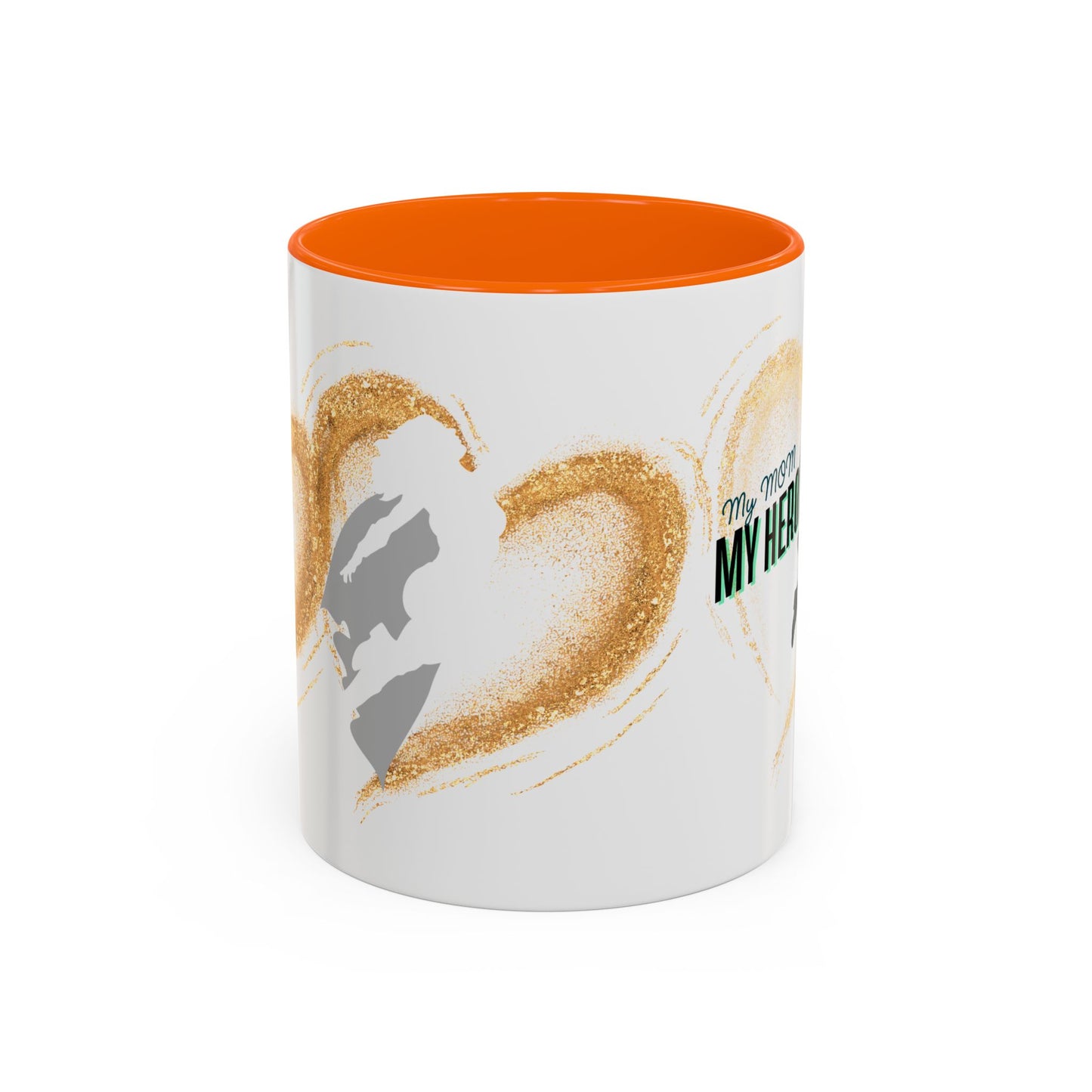 My Hero Mom Accent Coffee Mug - Perfect Gift for Mother's Day or Appreciation