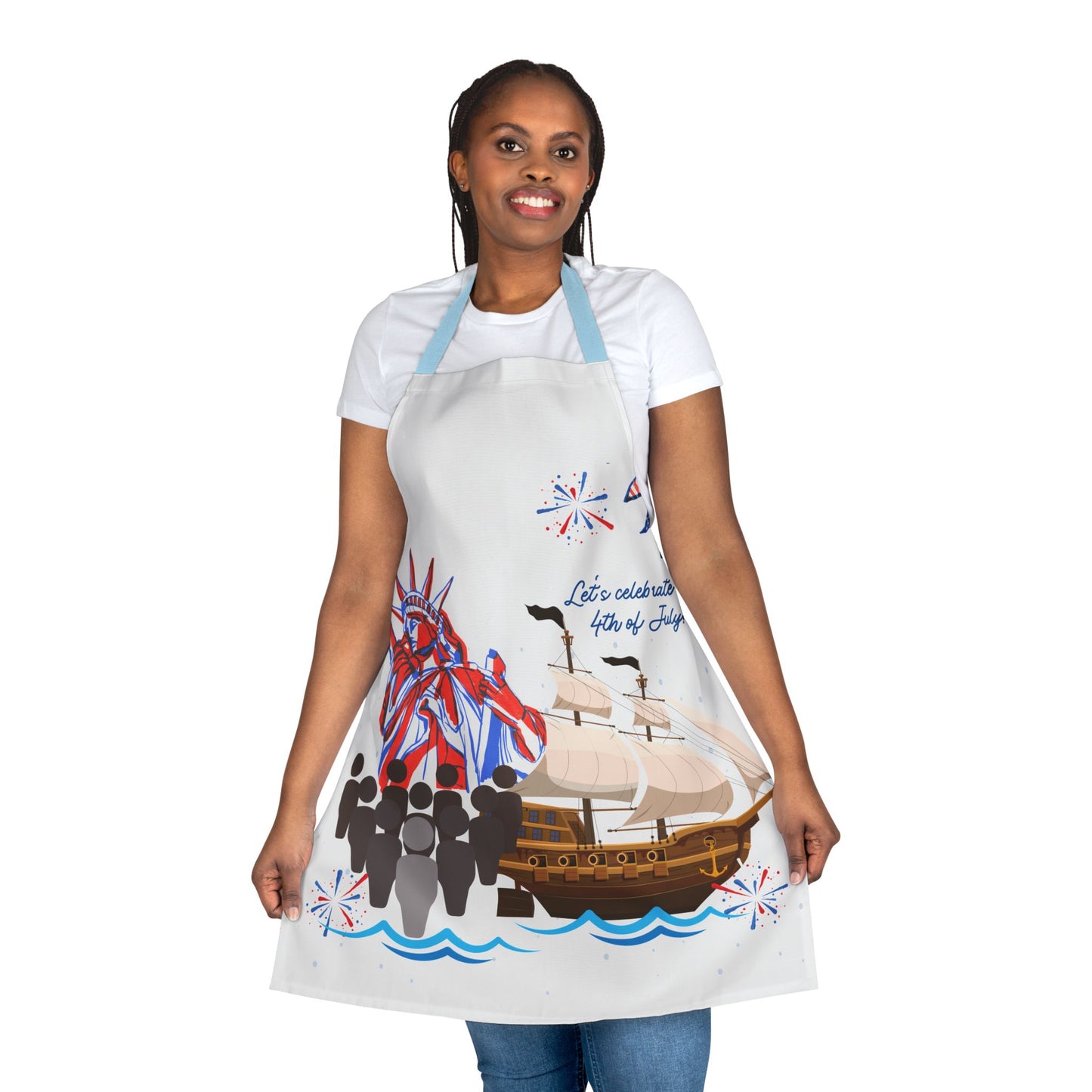 4th of July Apron for July 4th, BBQ, Family Gatherings, Holiday Celebrations, Cooking Lovers