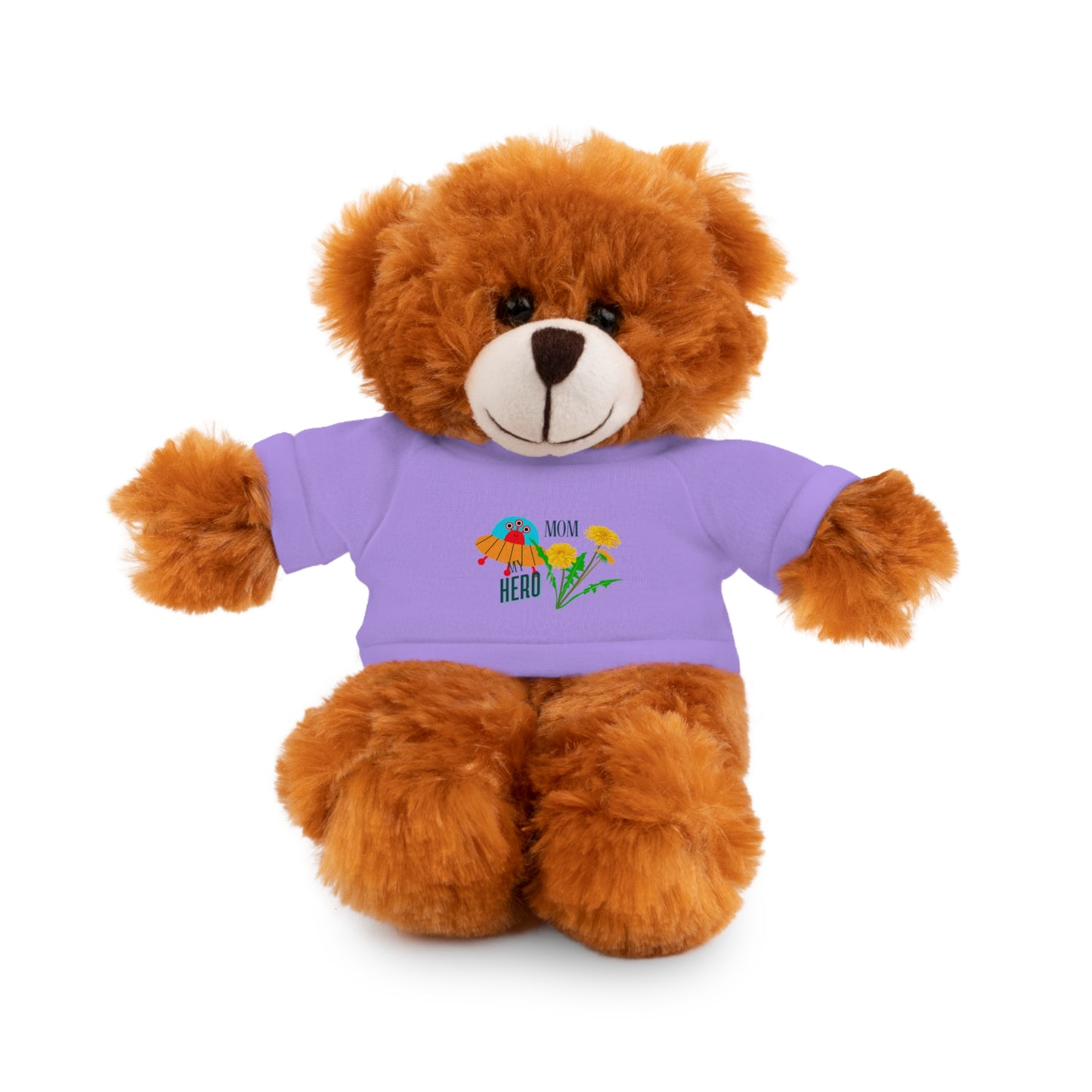 MOM is my Hero Stuffed Animal Tee Bear - Perfect Gift for Kids & Celebrations