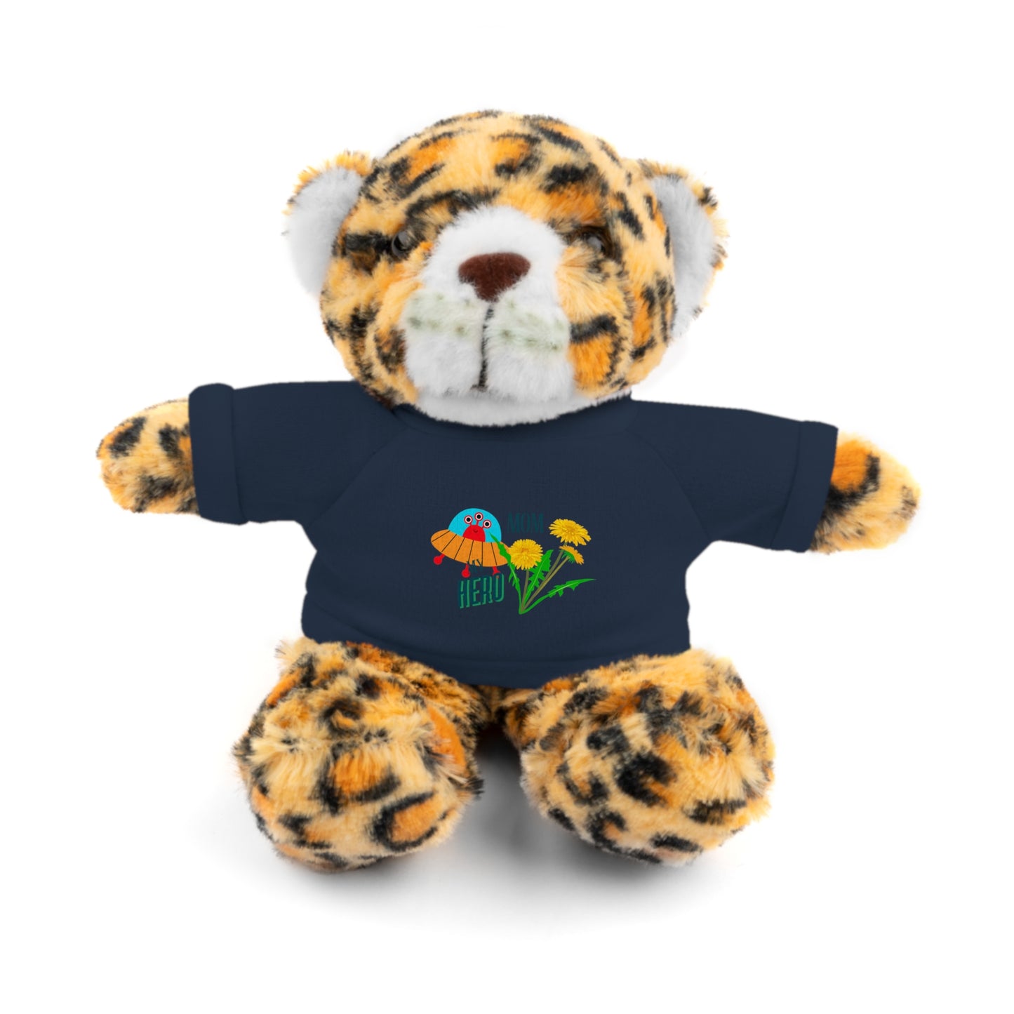 MOM is my Hero Stuffed Animal Tee Bear - Perfect Gift for Kids & Celebrations