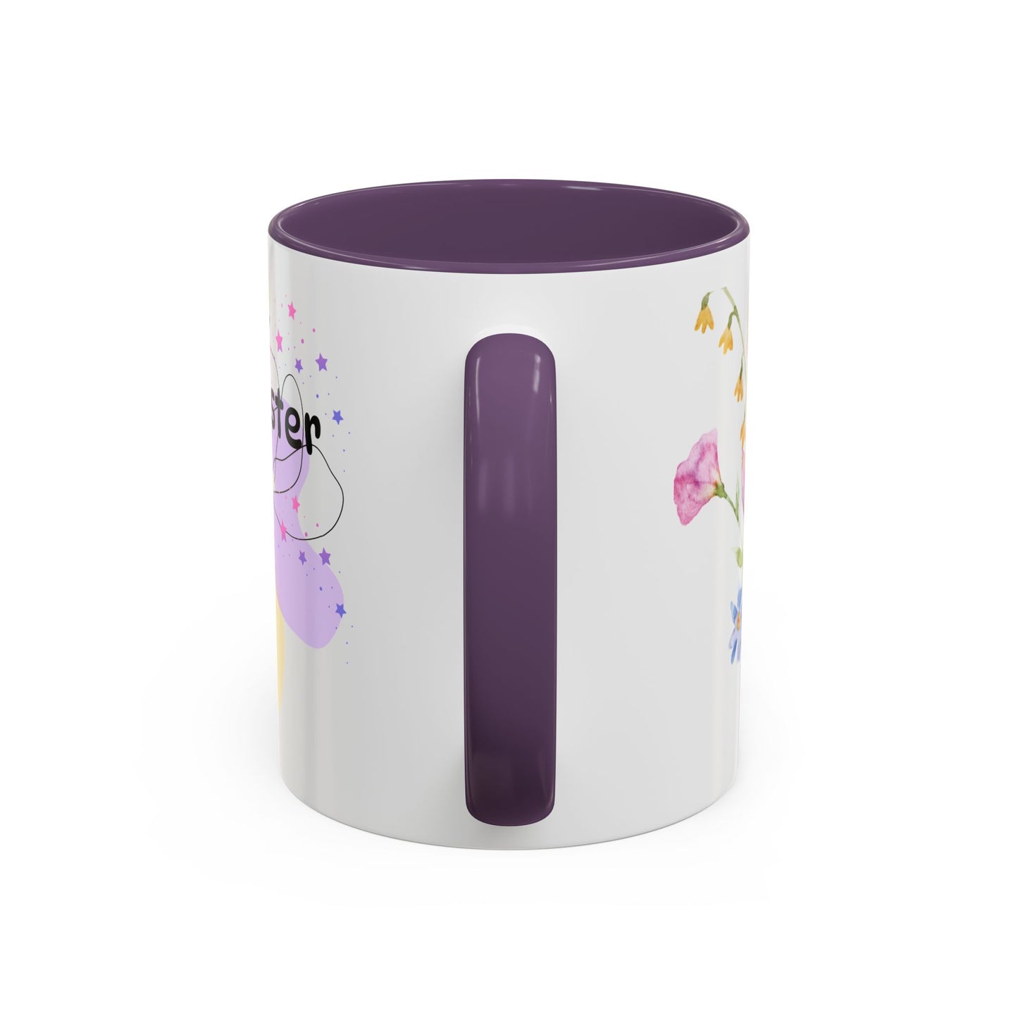 Happy Easter Floral Accent Coffee Mug - Celebrate Spring with Colorful Design