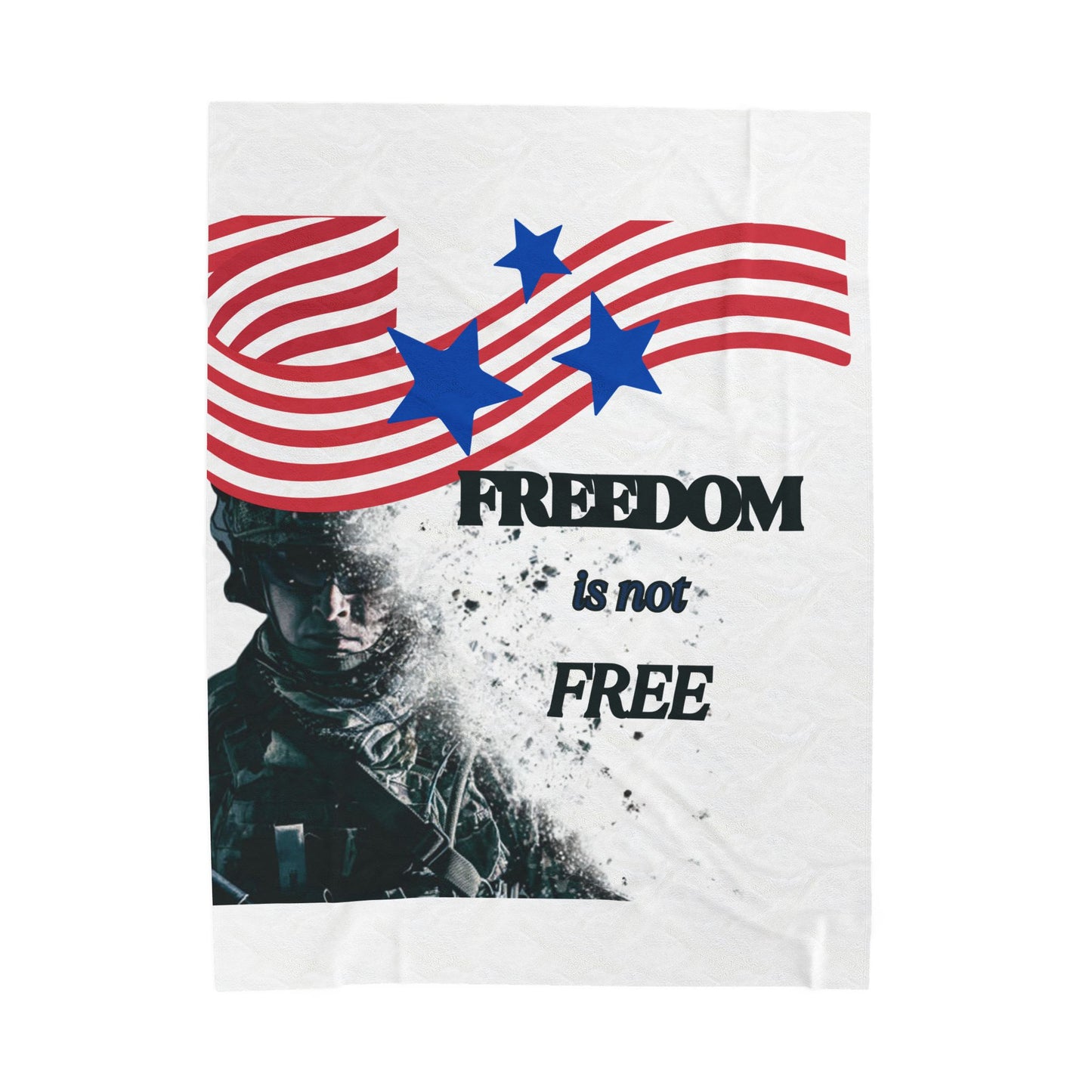 Freedom Is Not Free, Cozy Throw, Military Tribute, Home Decor, Gift for Veterans