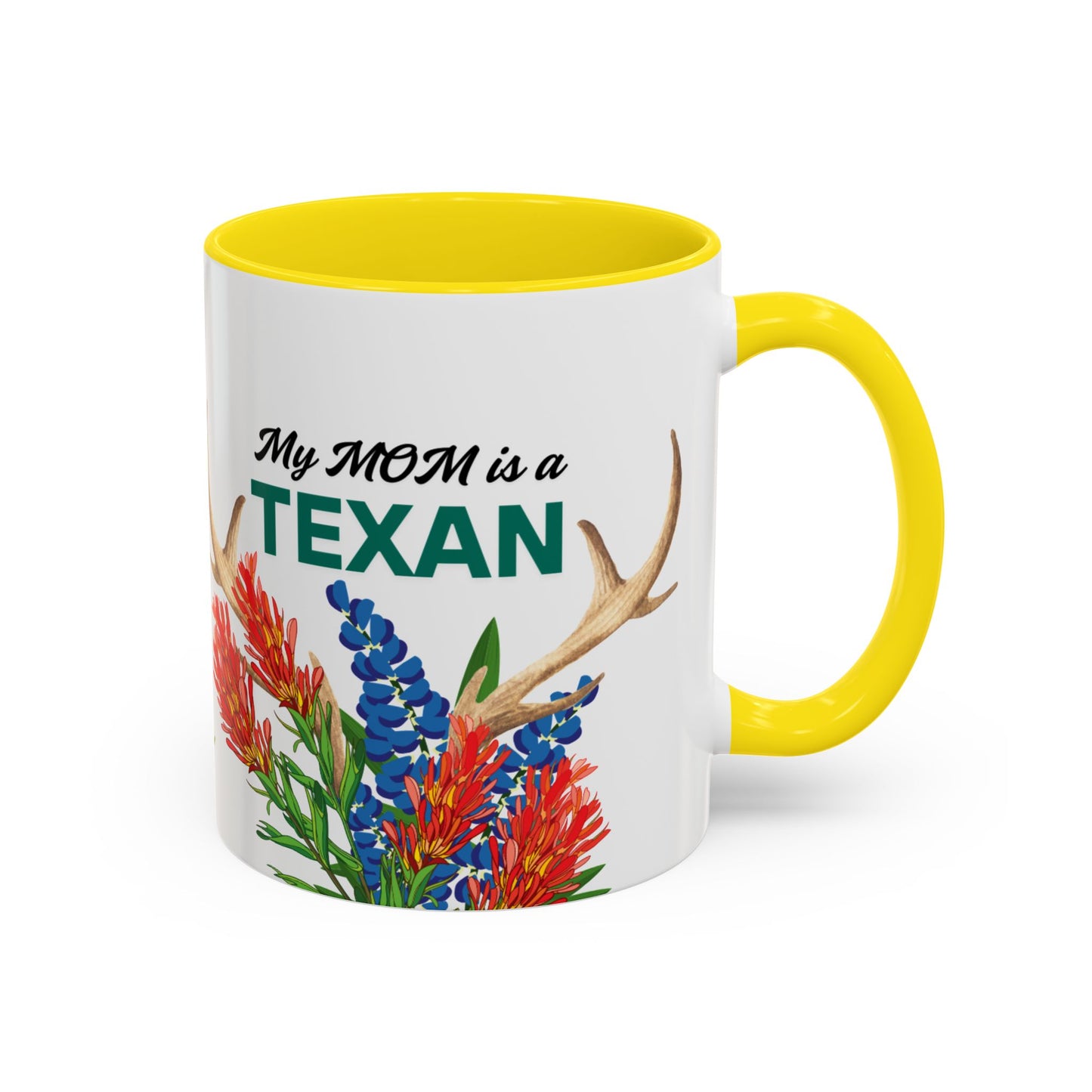 Texas MOM Accent Coffee Mug - Vibrant Floral Design for Mothers Day