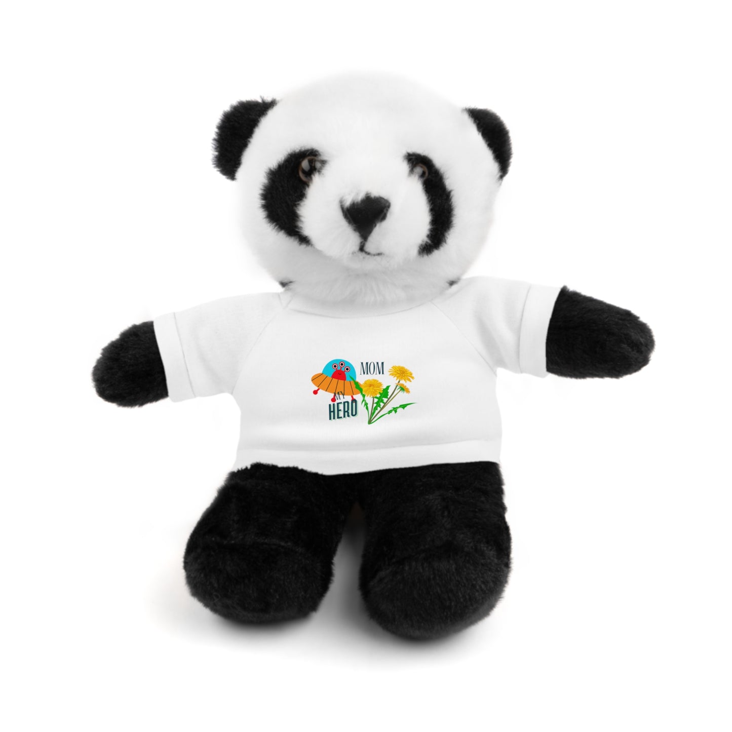 MOM is my Hero Stuffed Animal Tee Bear - Perfect Gift for Kids & Celebrations
