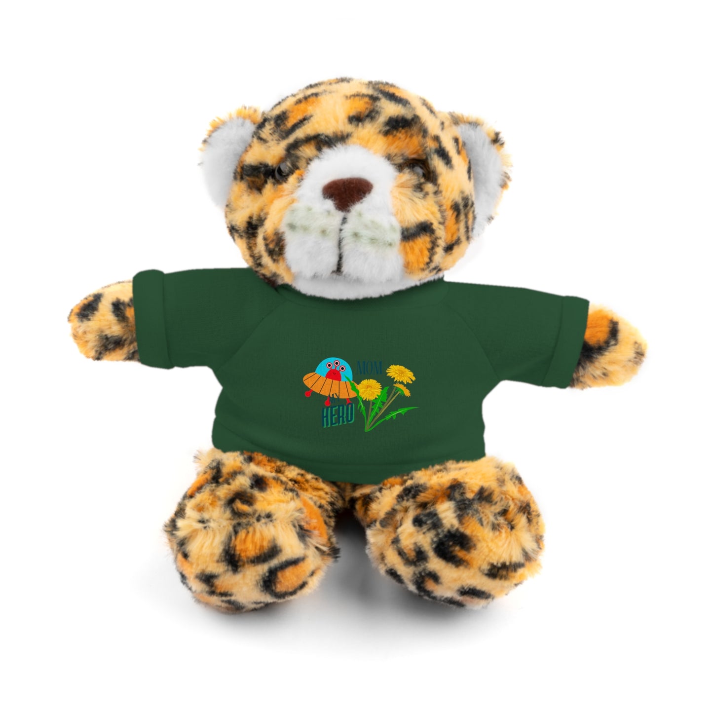 MOM is my Hero Stuffed Animal Tee Bear - Perfect Gift for Kids & Celebrations