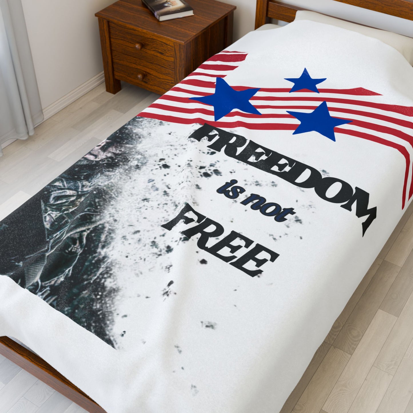 Freedom Is Not Free, Cozy Throw, Military Tribute, Home Decor, Gift for Veterans