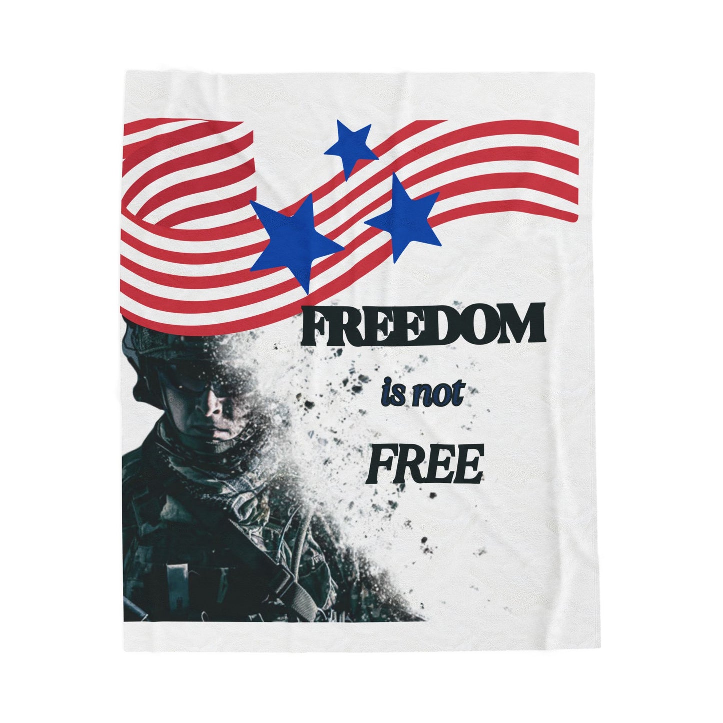 Freedom Is Not Free, Cozy Throw, Military Tribute, Home Decor, Gift for Veterans