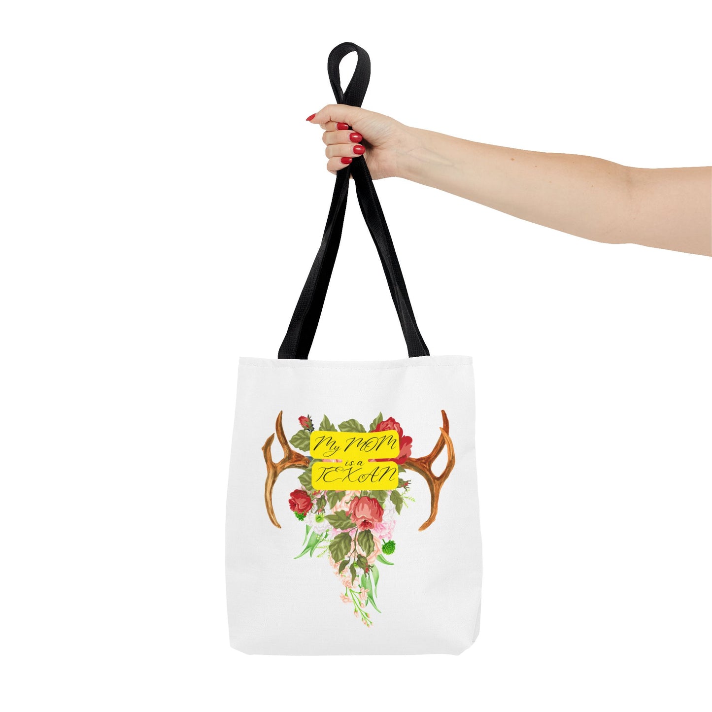 My MOM is a Texan Floral Western Tote Bag - Perfect for Moms Who Love Texas
