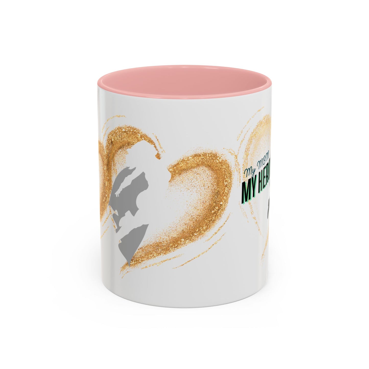 My Hero Mom Accent Coffee Mug - Perfect Gift for Mother's Day or Appreciation