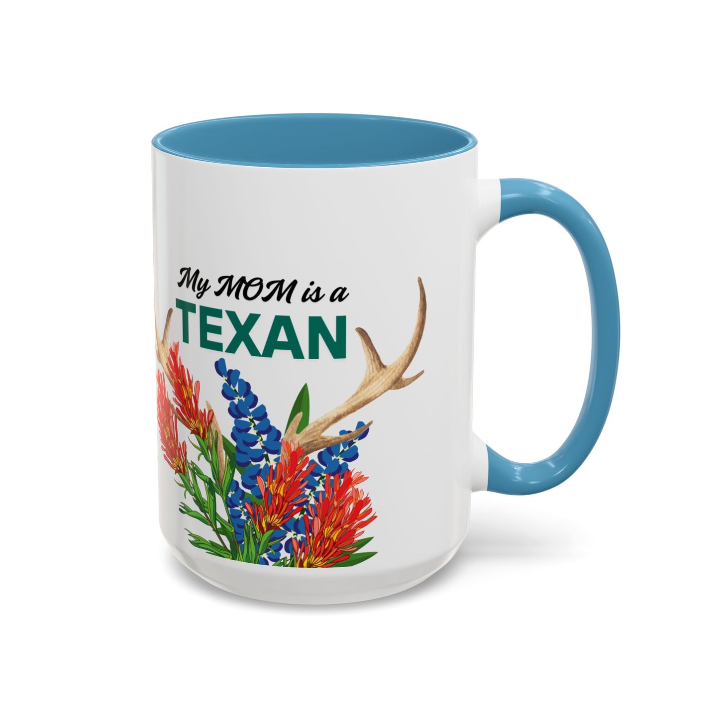 Texas MOM Accent Coffee Mug - Vibrant Floral Design for Mothers Day