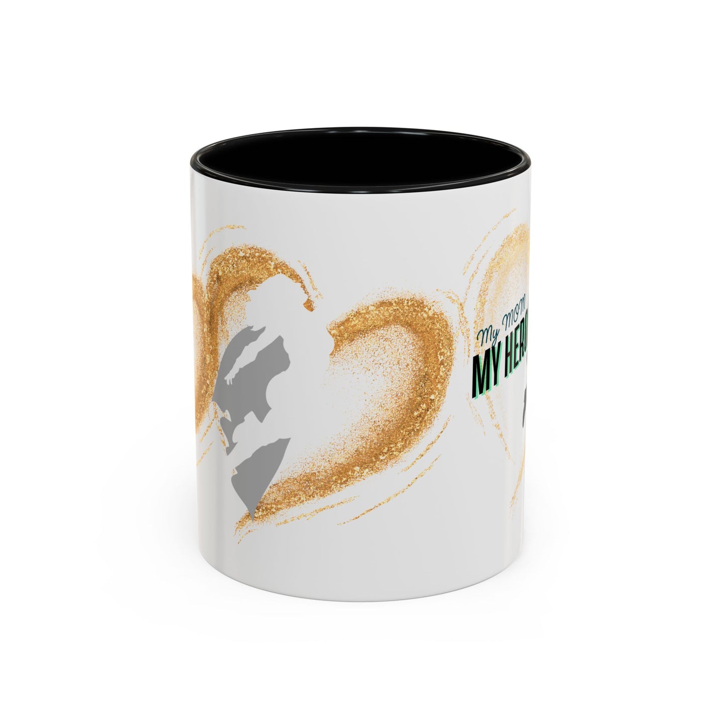 My Hero Mom Accent Coffee Mug - Perfect Gift for Mother's Day or Appreciation