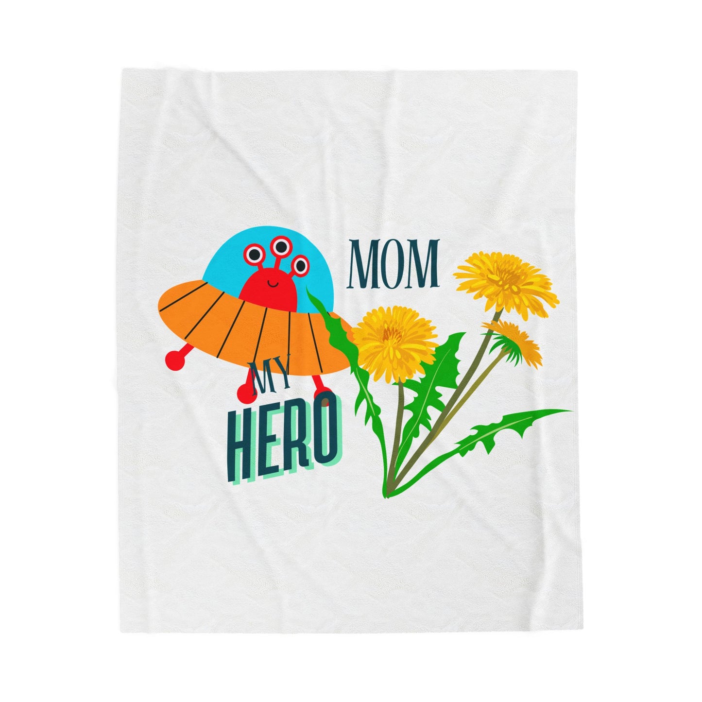 My Mom is My Hero Velveteen Plush Blanket - Cozy Gift for Mother's Day or Any Occasion