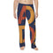 Retro Dad Pattern Pajama Pants – Navy & Gold All-Over Print Loungewear