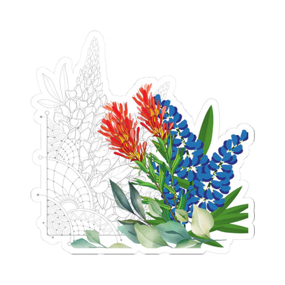 Bluebonnet Silhouette Stickers - Botanical Art for Laptops & Journals