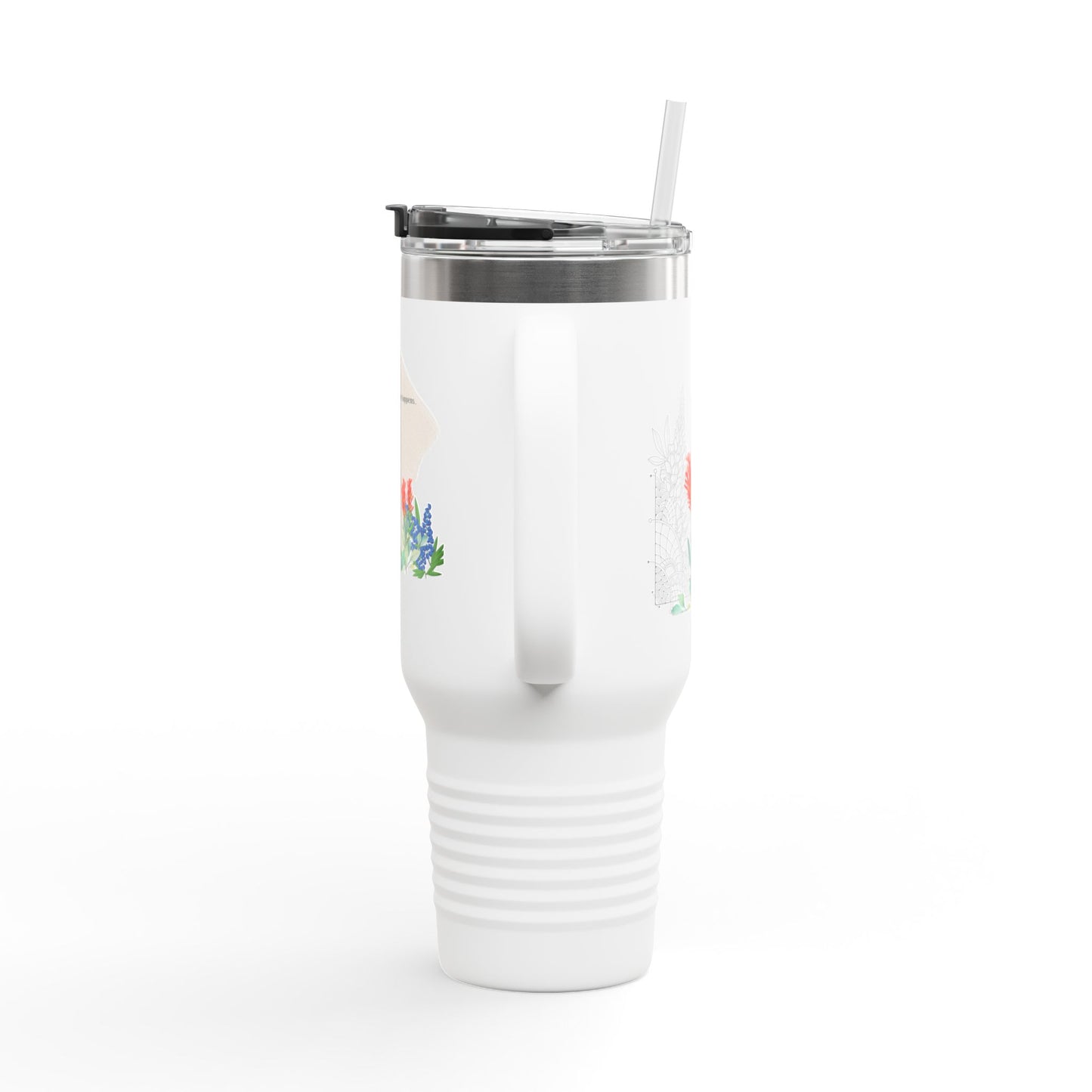 Love Happens Insulated Travel Mug - 40oz with Nature-Inspired Design & Inspirational Quote