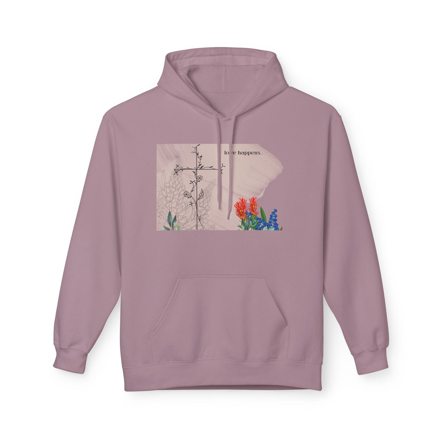 Love Happens Unisex Fleece Hoodie - Comfort & Inspiration