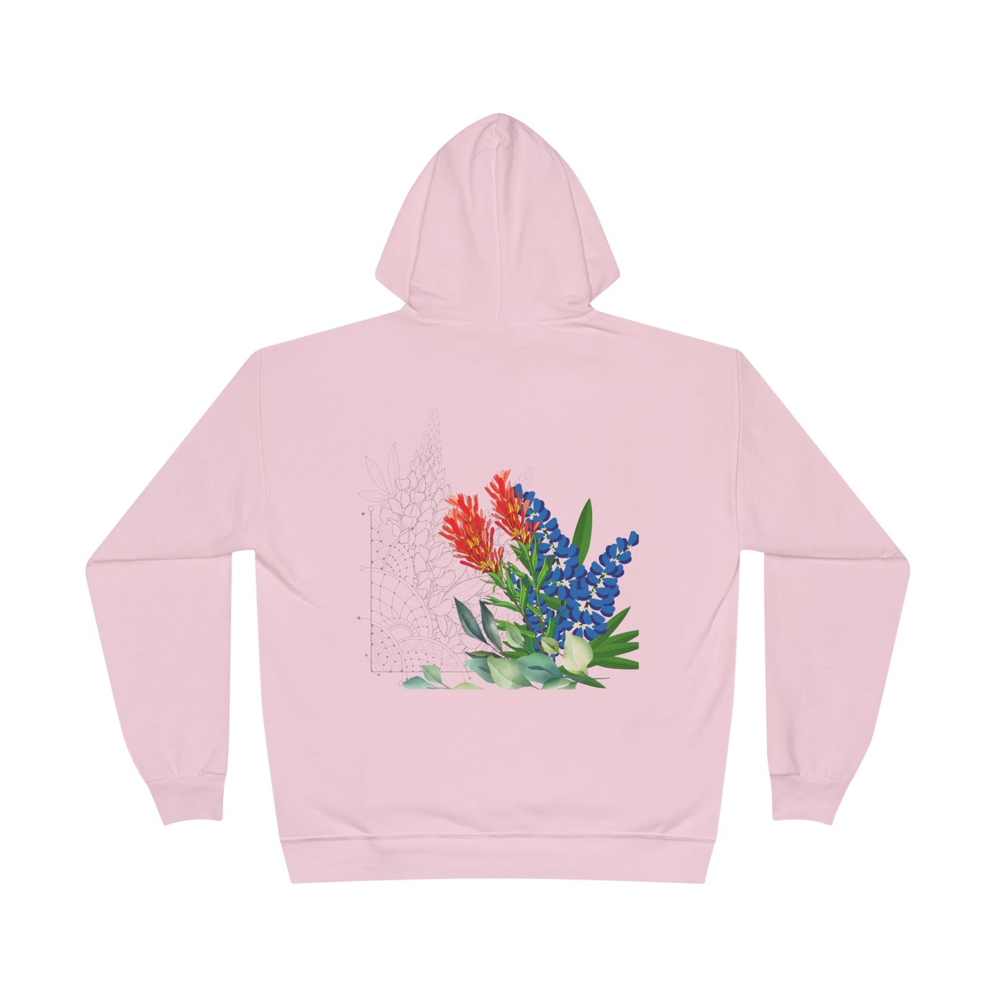 Love Happens Eco-Friendly Hoodie - Floral Design for Nature Lovers